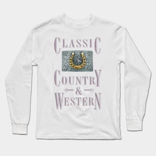 Golden Horseshoe - Classic Country and Western Belt Buckles Long Sleeve T-Shirt